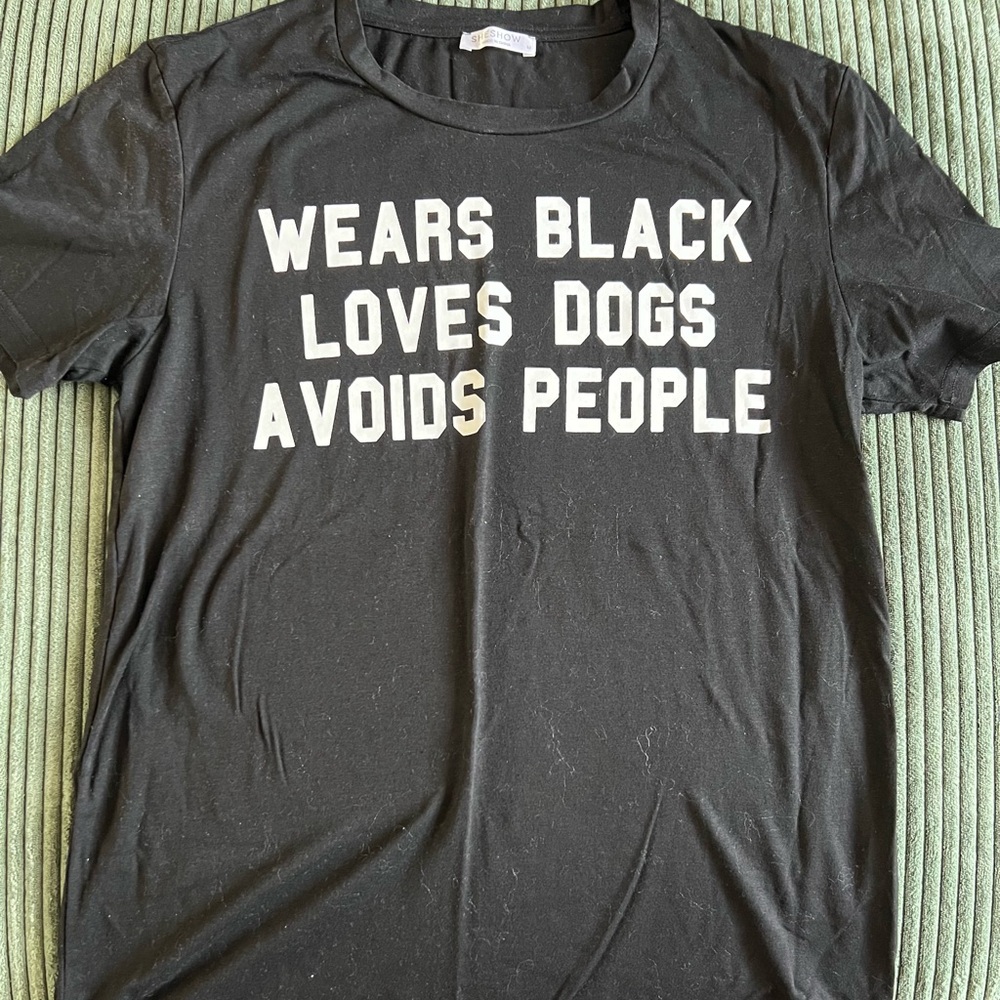 Humorous Black Dog Lover Tee